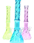 Twisted Glass Beaker Bong “Tree Twist” – Tree Perc – 15″ – Assorted Colors