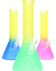 Glass Beaker Bong Gift Set “Boxed Lift” – Ice Pinch – 12½″