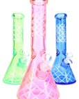 Glass Beaker Bong Gift Set “Boxed Lift” – Ice Pinch – 12½″