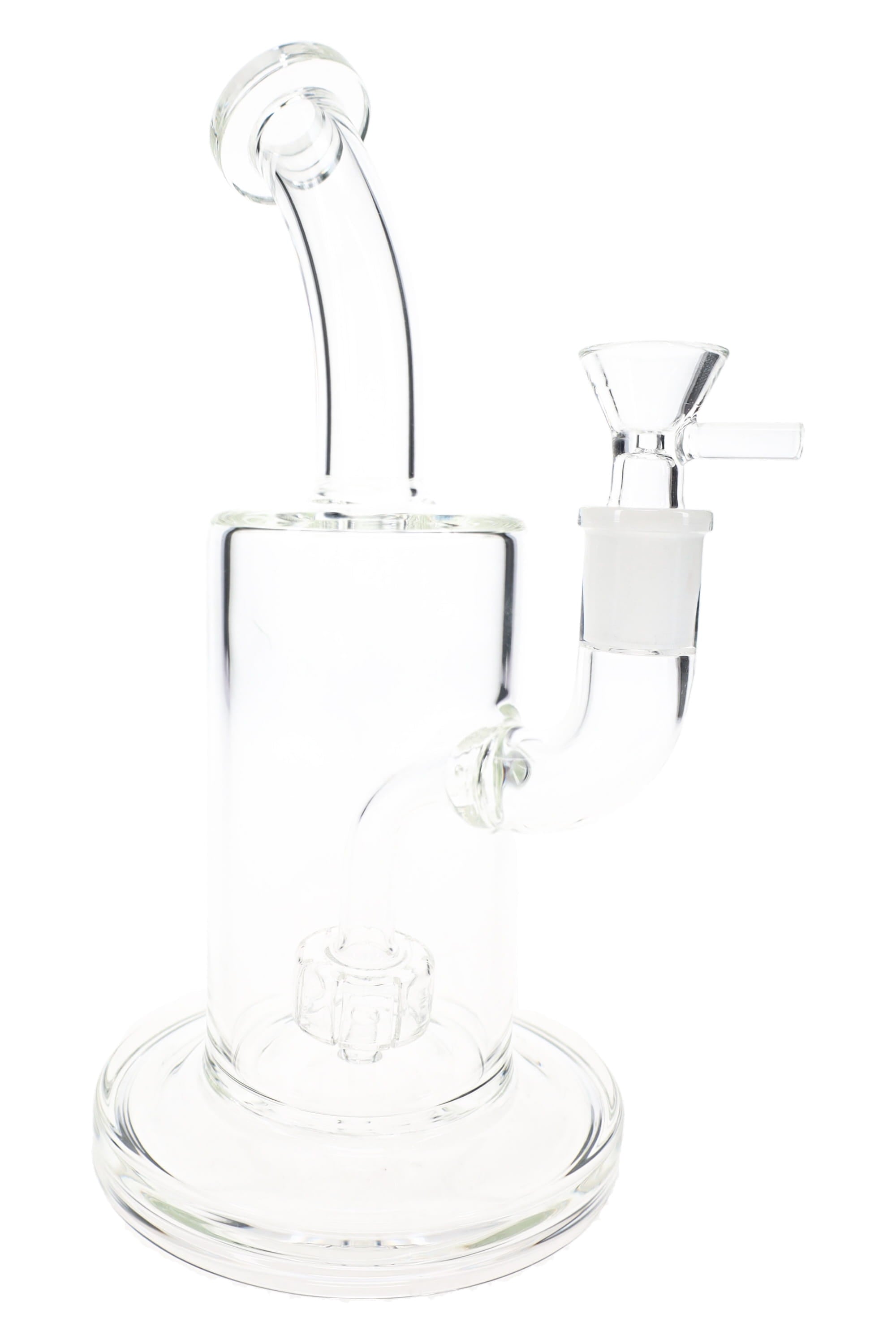 Clear Glass Bong “Clean Sweep” – Showerhead Perc – 9″