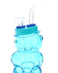 Colored Glass Bear Bong “Honey Puff” – 4″