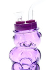 Colored Glass Bear Bong “Honey Puff” – 4″