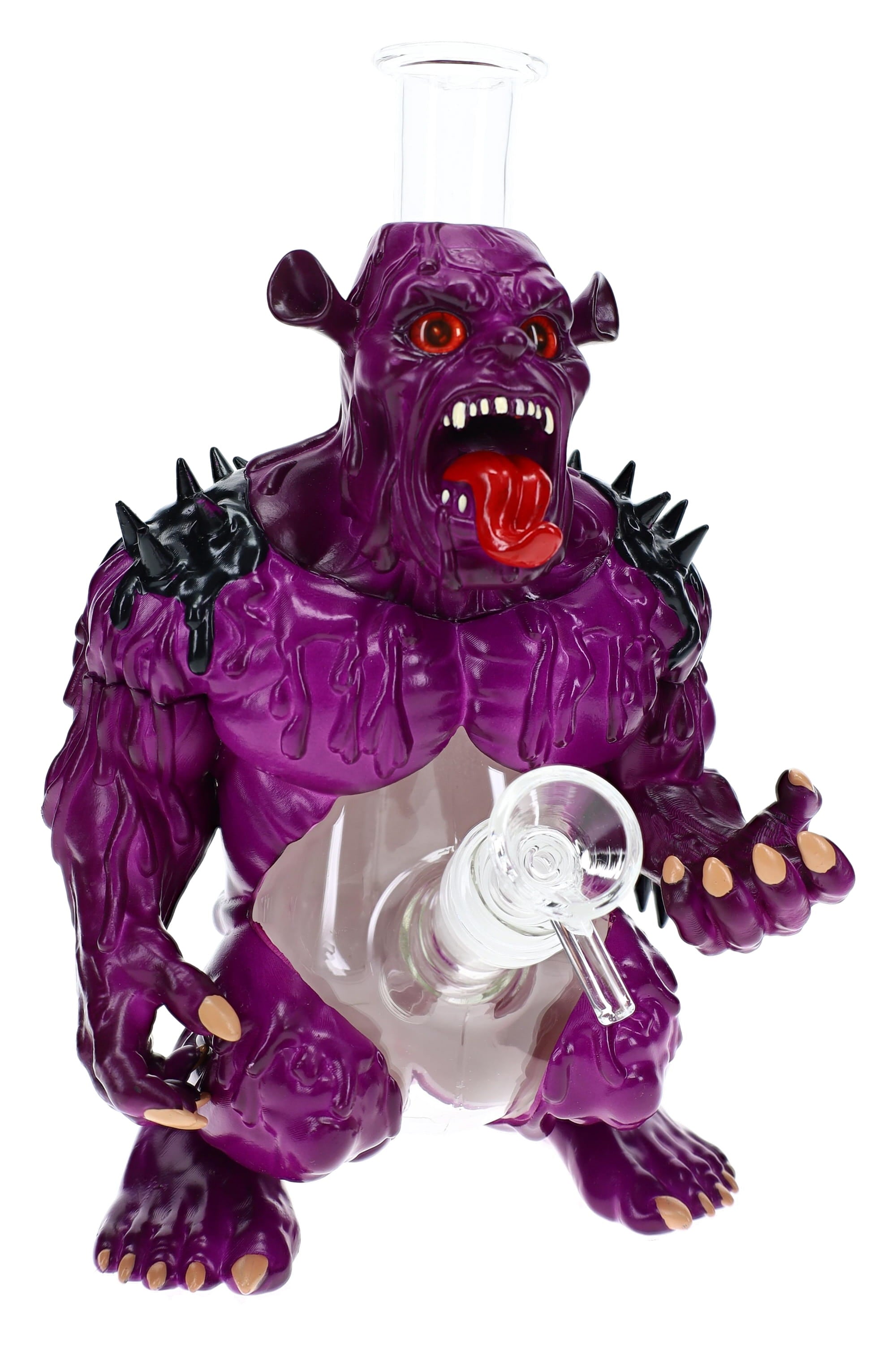 Glass &amp; Plastic Monster Bong “Beast Mode” – 10½″ – Assorted Colors