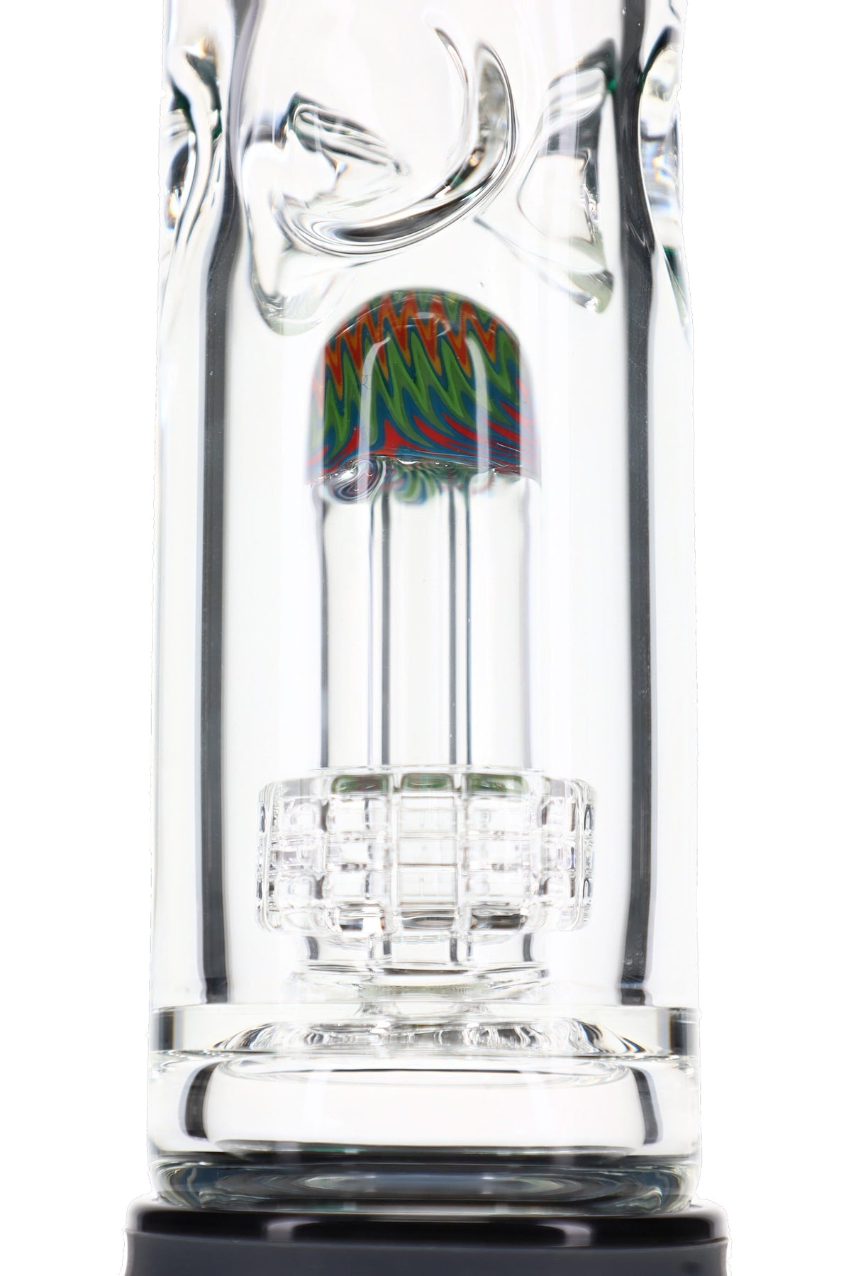 Two-Part Dome Matrix Glass Beaker Bong “Split Stack” – 15½″