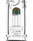 Two-Part Dome Matrix Glass Beaker Bong “Split Stack” – 15½″