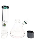 Two-Part Dome Matrix Glass Beaker Bong “Split Stack” – 15½″