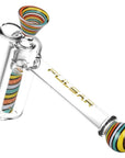 Pulsar Retro Rave Wig Wag Bubbler w/ Herb Slide - 6.25" / 14mm F