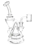 Pulsar Pyramid Baller Recycler Rig - 8" / 14mm F / Clear