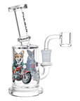 Pulsar Moto Corgi Glass Dab Rig - 6.75" / 14mm F