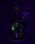 Pulsar Fruit Series Watermelon Zkittles Glow In The Dark Dab Rig Kit - 8" / 14mm F