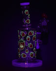 Pulsar Fruit Series Strawberry Cough Glow In The Dark Dab Rig Kit - 8" / 14mm F