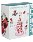 Pulsar Fruit Series Strawberry Cough Glow In The Dark Dab Rig Kit - 8" / 14mm F