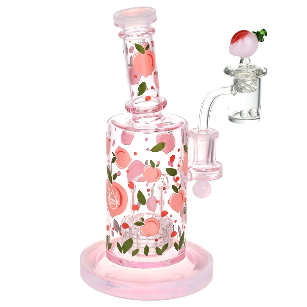 Pulsar Fruit Series Peaches &amp; Cream Glow in The Dark Dab Rig Kit - 8" / 14mm F