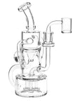 Pulsar Debonaire Diamond Triple Perc Glass Recycler Dab Rig - 9" / 14mm F / Clear