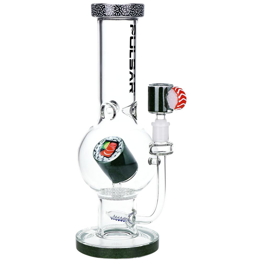 Pulsar Sushi Time Bubble Base Glass Water Pipe - 12.5" / 14mm F