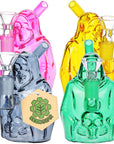 4CT BUNDLE - SeshGear Nocturnal Nightmare Glass Water Pipe - 4.5" / 14mm F / Assorted Colors