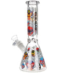 Pulsar Luchadors Beaker Glass Water Pipe - 10" / 14mm F