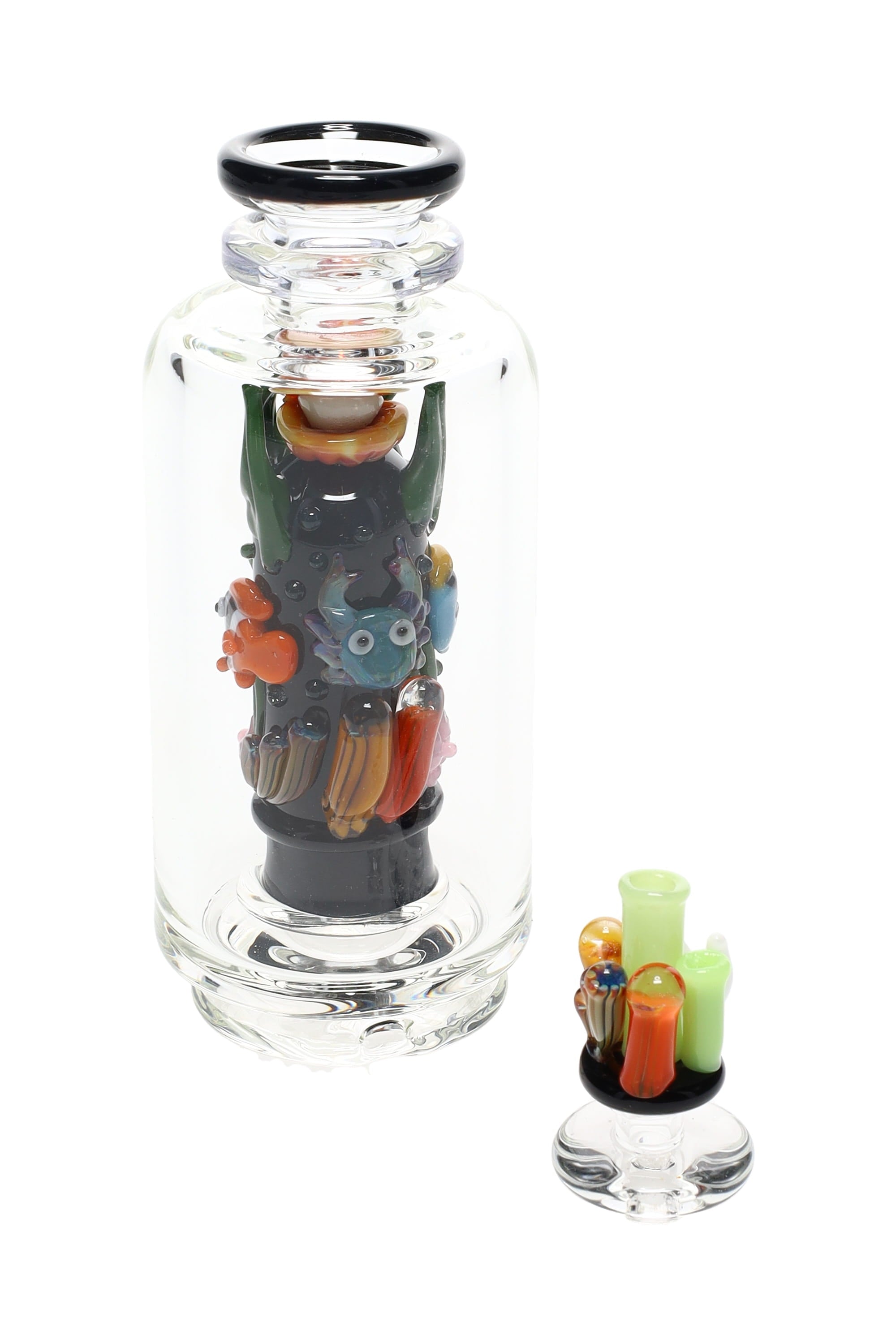 Empire Glassworks “Save the Seas” Peak Attachment – UV Reactive – US-Made