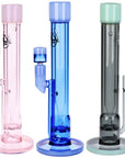 Pulsar Transporter Kicked Straight Tube Glass Water Pipe | 14" | 14mm F