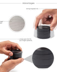 GC 2.5" Ceramic herb Grinder Yellow