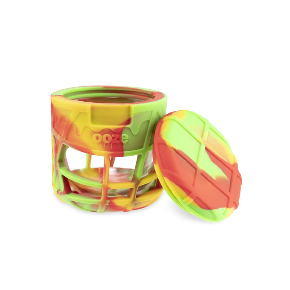 Ooze Prizm Silicone-Wrapped Glass Stash Jar
