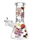 Pulsar Eat Me Design Glass Beaker Water Pipe - 7.75" / 14mm F