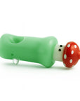 RED TOP MUSHROOM GREEN HAND PIPE