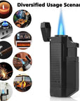 Portable Black Triple Jet Dab Torch lighter