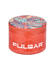 Pulsar Design Series Grinder with Side Art - Symbolic Tiles / 4pc / 2.5"