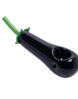 EGGPLANT GLASS HAND PIPE