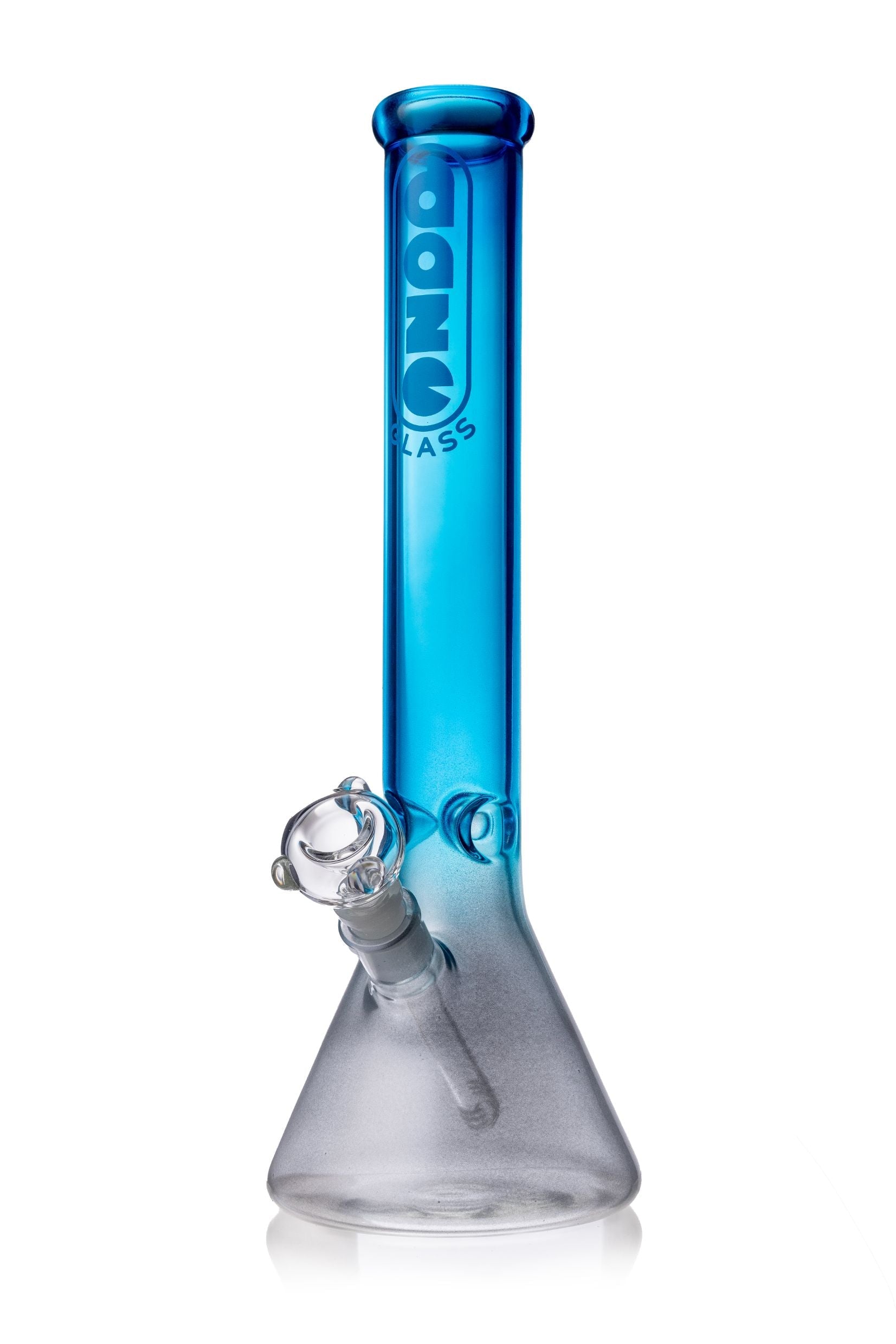 Daze Glass - 16" Metallic Silver &amp; Blue Glass Water Pipe