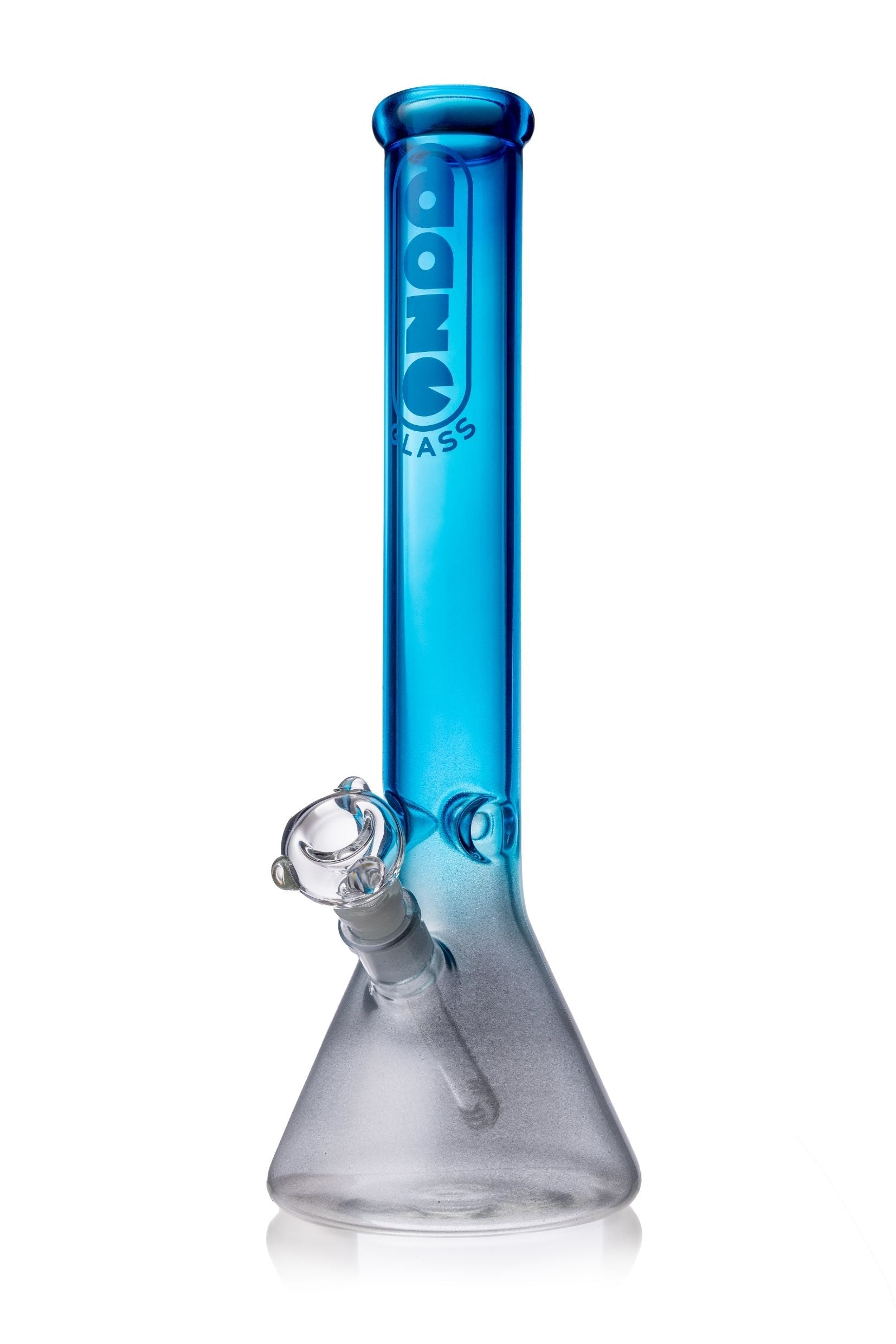 Daze Glass - 16" Metallic Silver &amp; Blue Glass Water Pipe
