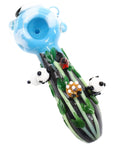 Empire Glassworks “Climbing Pandas” Glass Hand Pipe – 4½″ – US-Made