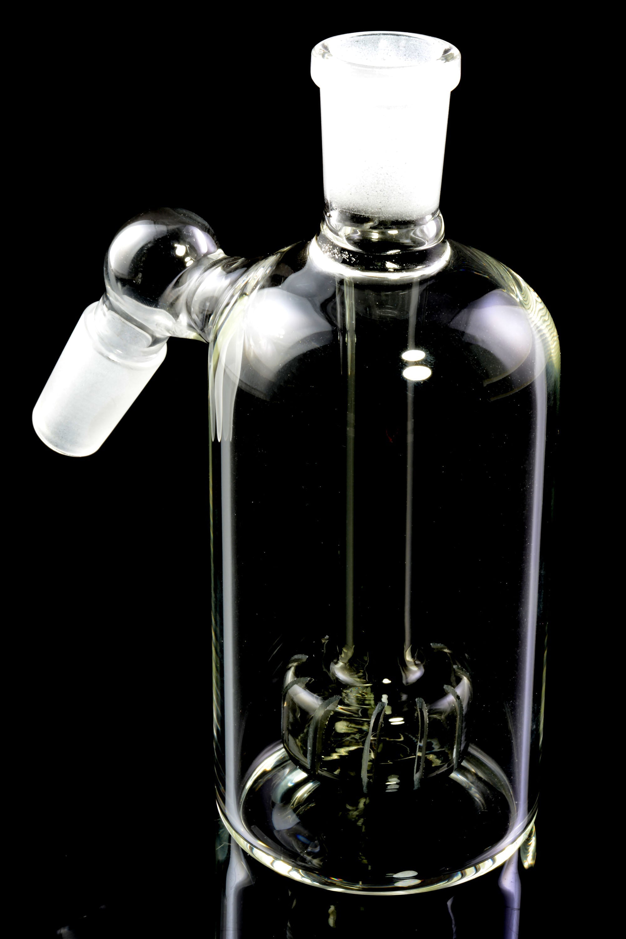 Glass 14.5 mm Male-to-Female 45° Ash Catcher with Showerhead Perc