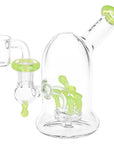 Pulsar Bioluminescence Shroom Perc Mini Glass Dab Rig - 5" / 14mm F / Colors Vary