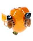 Gold Fumed Confetti Bee Glass Sherlock Pipe “Honey Haze” – 7.5″ – Assorted