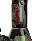 Cheech & Chong 15" Power to the Flower Dual Chamber Hex Beaker Bong