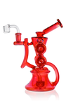 10" Symmetrical Quad-Donut Klein Recycler Dab Rig | Croia Glass