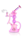 10" Symmetrical Quad-Donut Klein Recycler Dab Rig | Croia Glass
