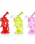 10" Symmetrical Quad-Donut Klein Recycler Dab Rig | Croia Glass