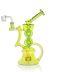 10" Symmetrical Quad-Donut Klein Recycler Dab Rig | Croia Glass