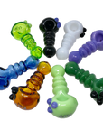 4" AFM Three Point Colored Borosilicate Glass Hand Pipe