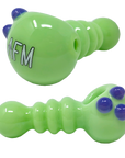 4" AFM Three Point Colored Borosilicate Glass Hand Pipe