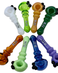 4.5" AFM Double Halo Colored Borosilicate Glass Hand Pipe