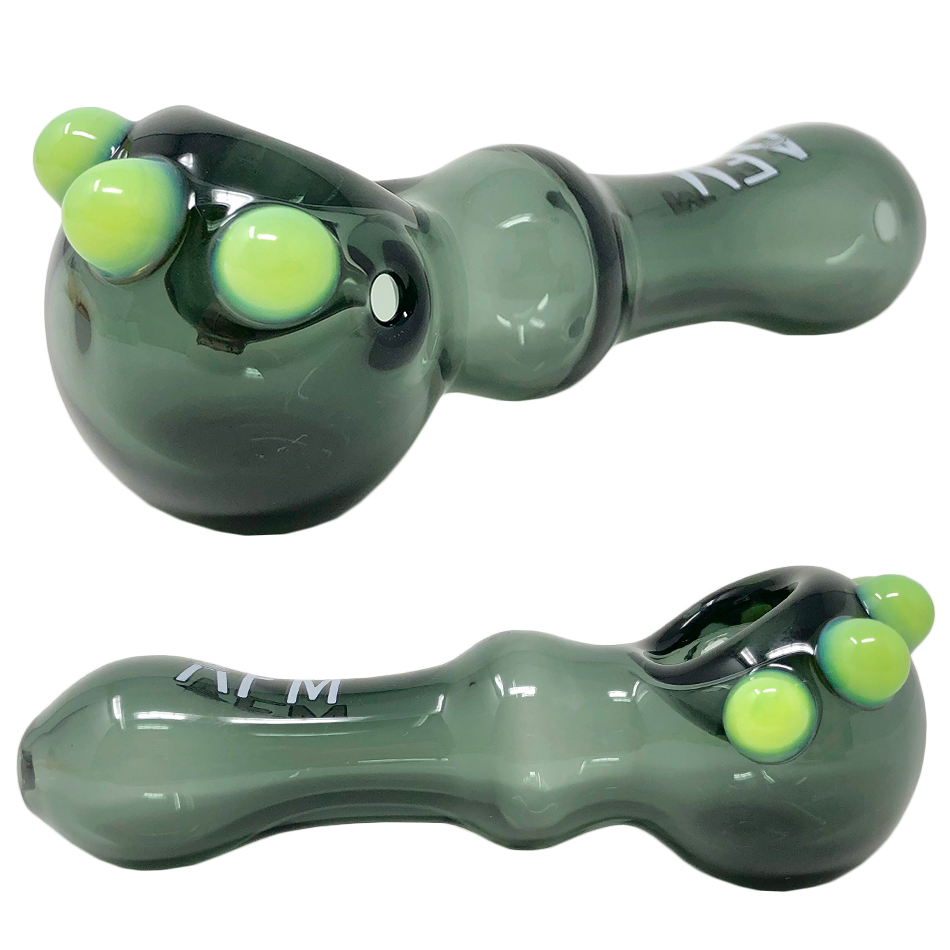 4" AFM Spikey Colored Borosilicate Glass Hand Pipe