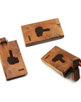 Handmade Wooden Middle Finger Dugout w/ One Hitter