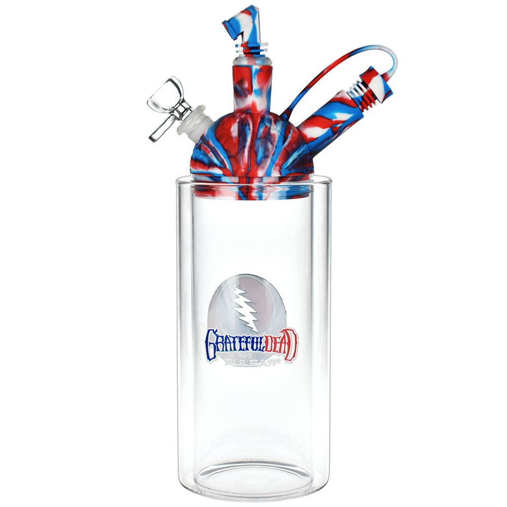 Grateful Dead x Pulsar Silicone &amp; Glass Gravity Water Pipe - 11"
