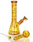 Pulsar Fruit Series Pineapple Express Herb Pipe Glow Duo - 10" / 14mm F