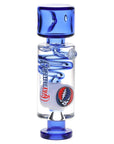 Grateful Dead x Pulsar Steal Your Face Glycerin Spiral Geometric Glass Hand Pipe - 5.25"