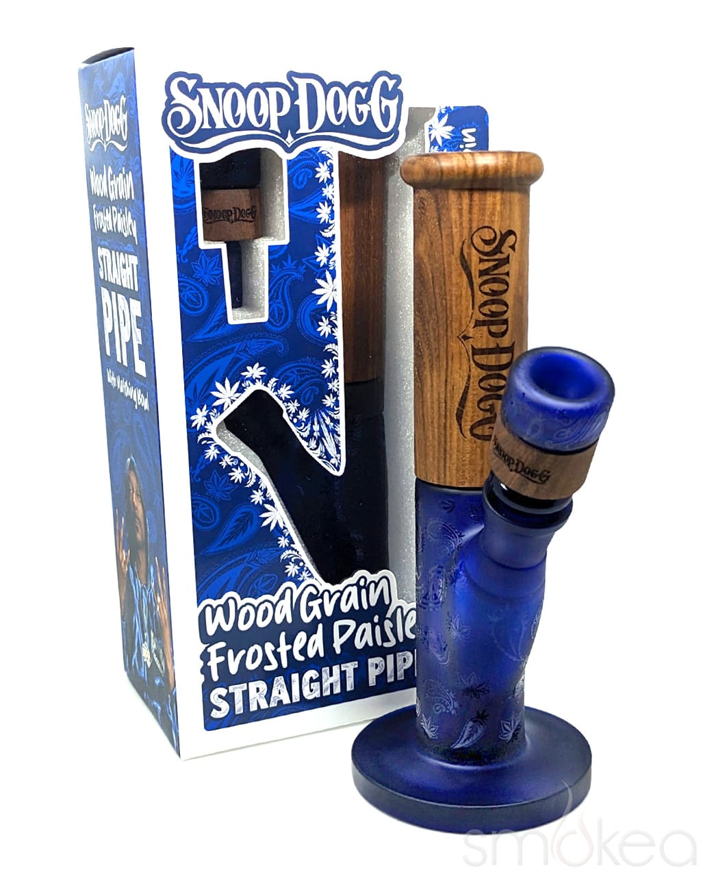 Dogg lbs Wood Grain Frosted Paisley Straight Bong